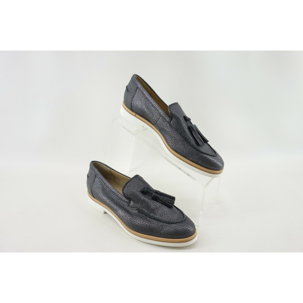 Geox Respira Gray Leather Tassel Loafers Shoes Women's 36‎ / 5